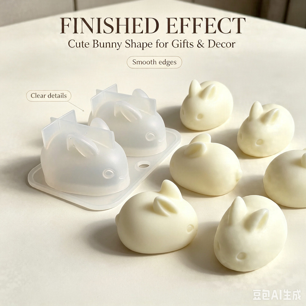 Soap Making Tutorial - 3D Mini Rabbit Silicone Mold Food