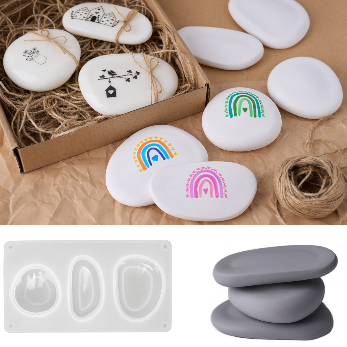 Soap Making Tutorial - 3D Creative Stone Silicone Candle Mold