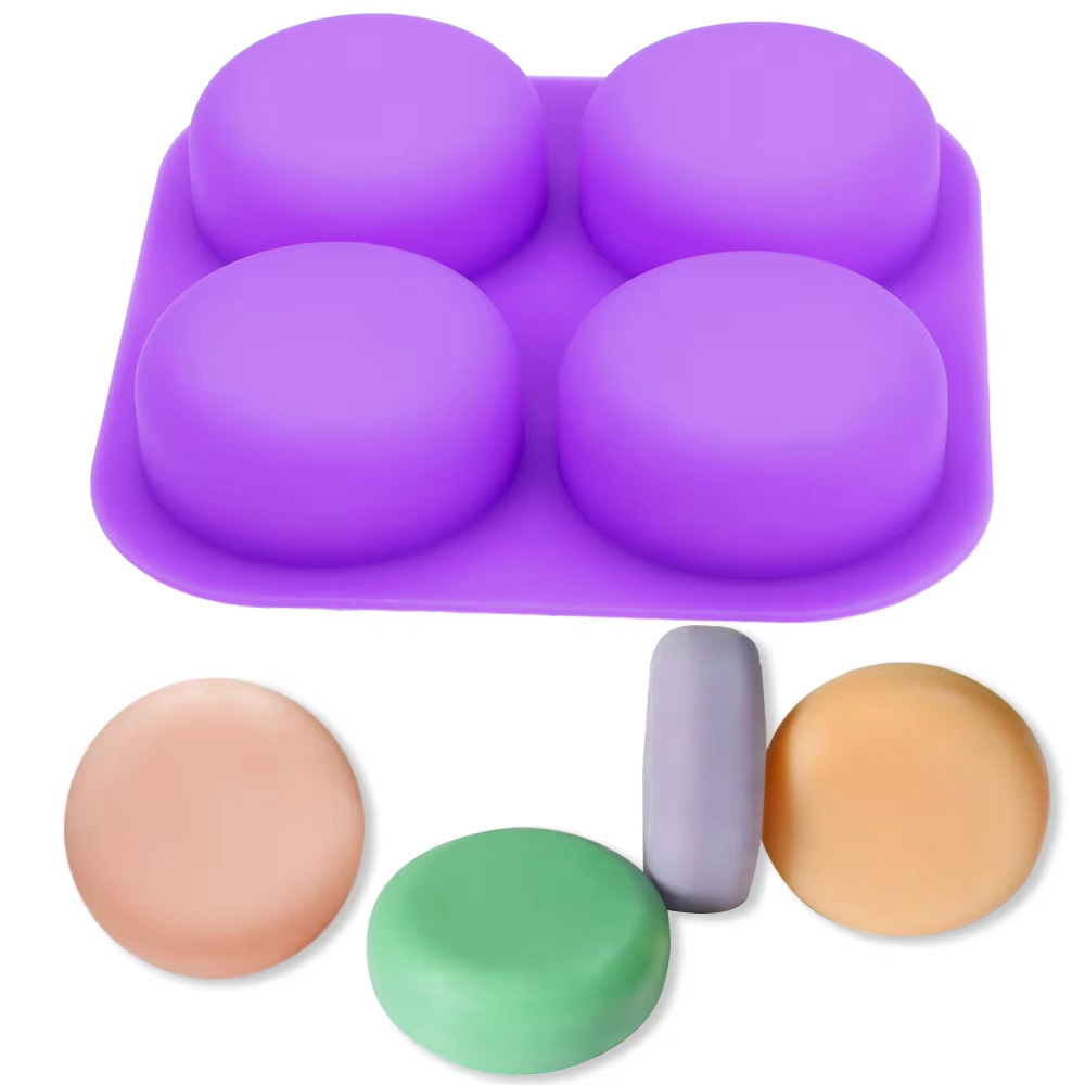 Soap Making Tutorial - 1-2 PCS 4 Cavity Reusable Round