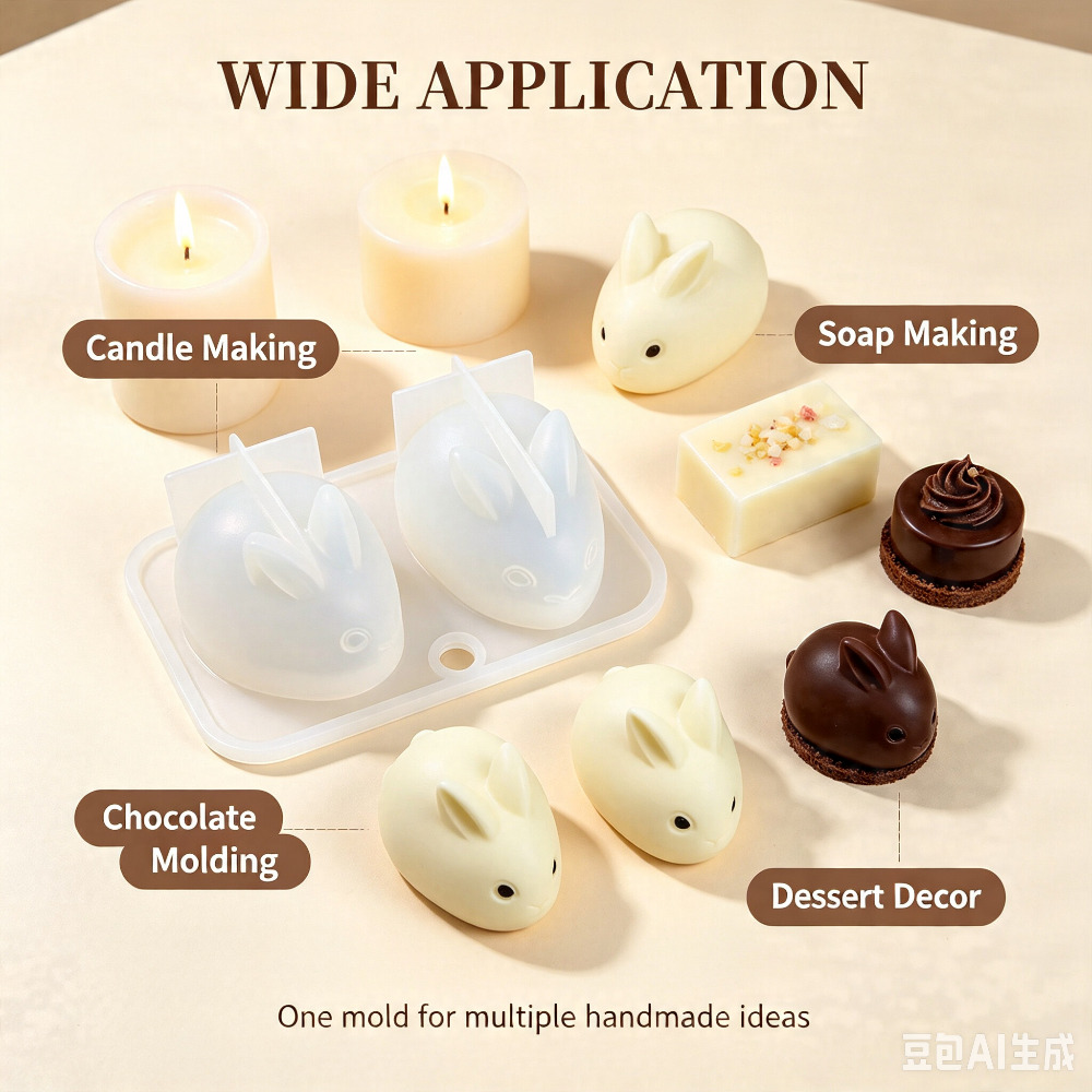 3D Mini Rabbit Silicone Mold F - Soap Making Tutorial 评论和价格