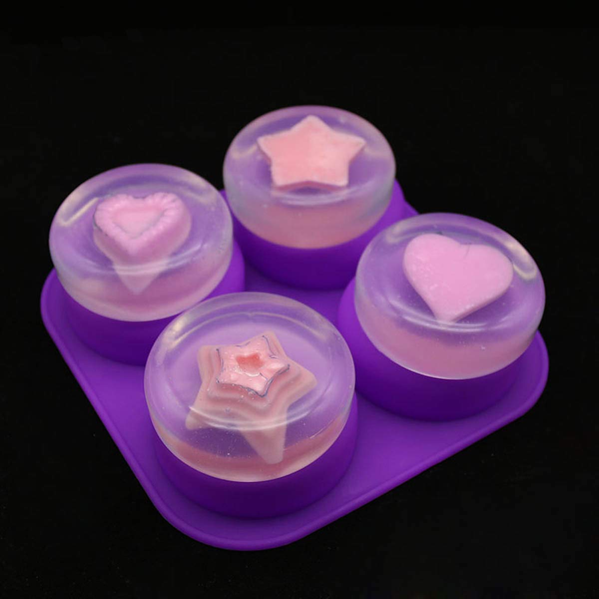 1-2 PCS 4 Cavity Reusable Roun - Soap Making Tutorial 评论和价格