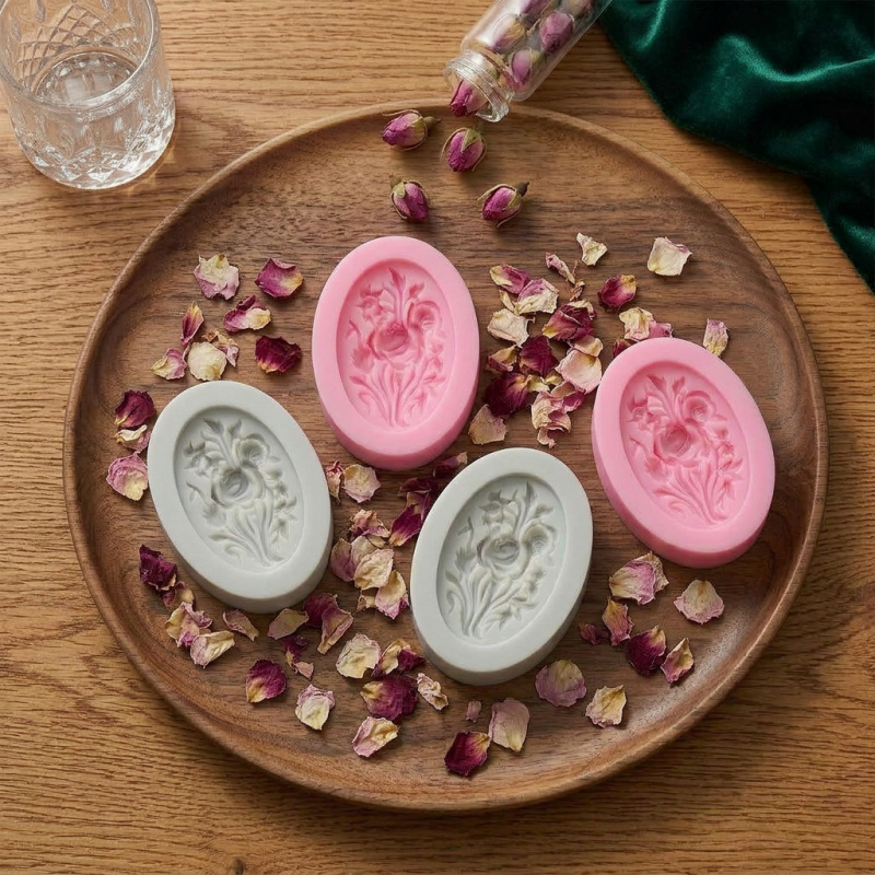 4 Silicone mold with flower sh - Soap Making Tutorial 评论和价格